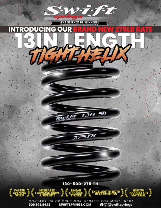 Additional 13in Length Tight Helix Spring Rate