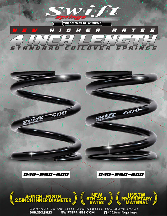 New Higher 4in Length Coilover Spring Rates
