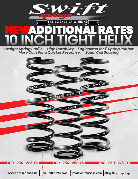 Brand new series of 10in length Tight Helix Springs!