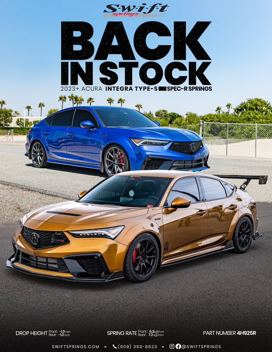 Back In Stock 2023+ Acura Integra Type S | Swift Spec-R Springs