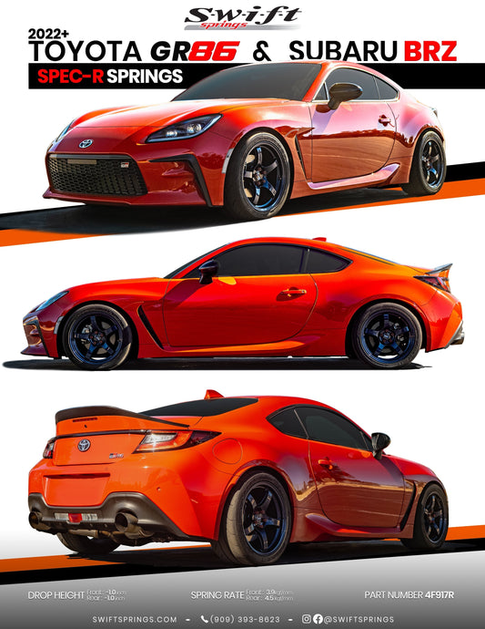 Now Available | 2022+ Toyota GR 86 & Subaru BRZ Spec-R Springs