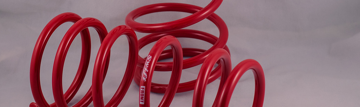 Semi close-up of front Swift Sport Springs